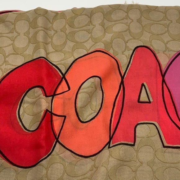 Coach Signature Shawl - Picture 3 of 7